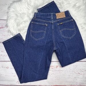 👖VINTAGE |•LEE•| Dark Wash Old School Mom Super High Rise Jeans Size 10 Petite